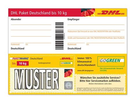 paket beschriften dhl.